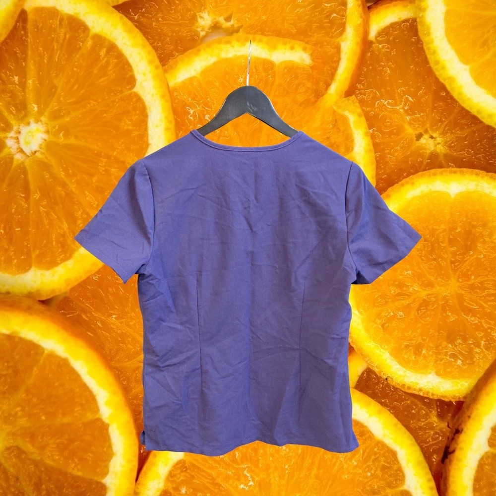 FIGS Technical Collection Navy Blue V Neck Scrub Top Women's XS - Picture 6 of 7